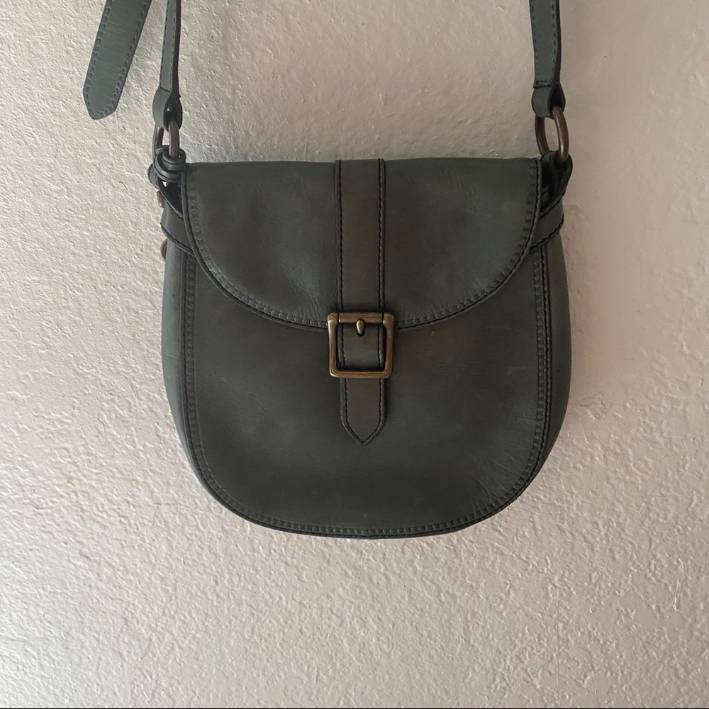 Green crossbody purse